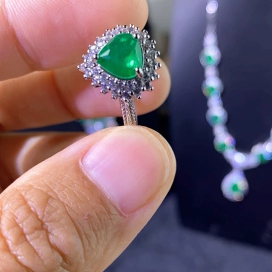 戒指红宝石银S925镶嵌