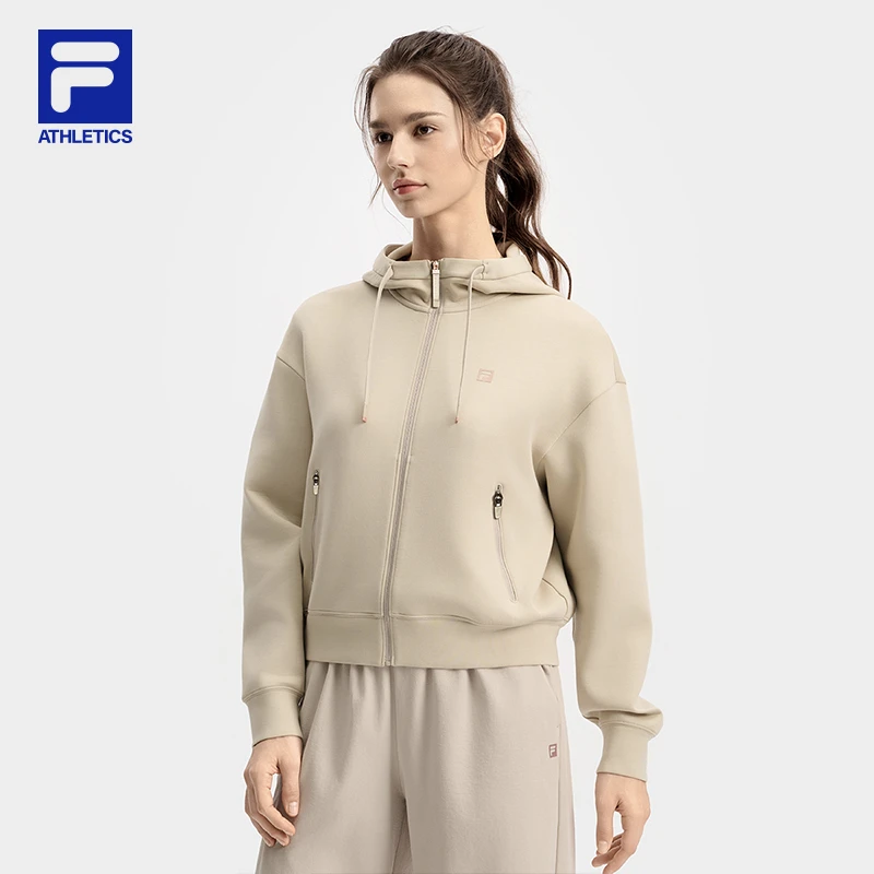 Fila/斐乐女春秋【秋季上新】宽松百搭休闲连帽运动外套A11W531505F