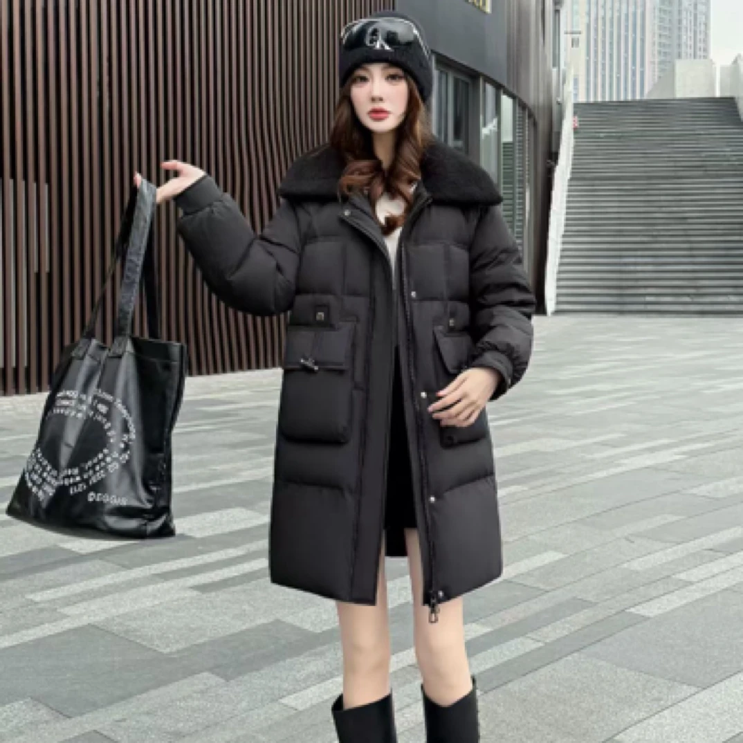 【衣佳精品】冬季保暖显瘦时尚中长款929