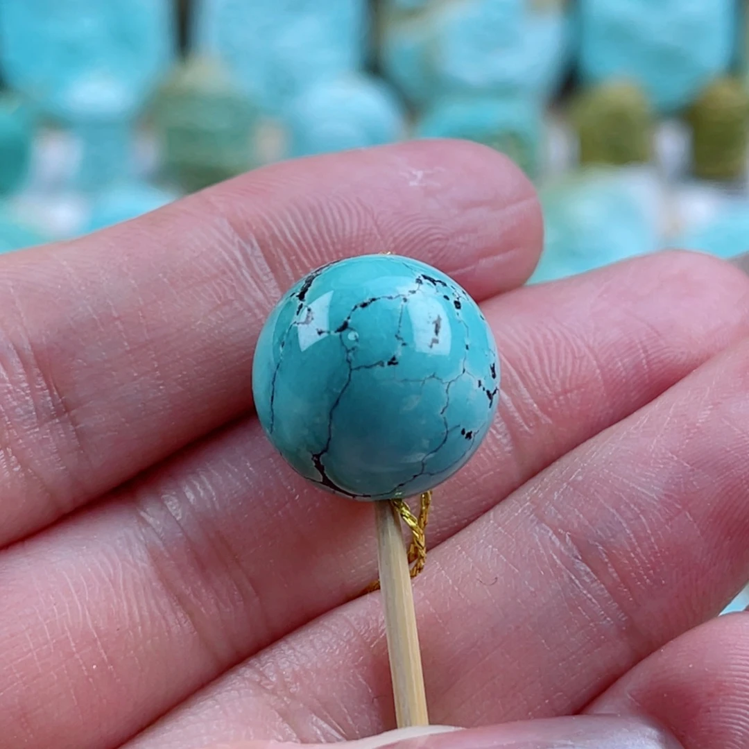 绿松石未镶嵌珠宝奇石15.1mm