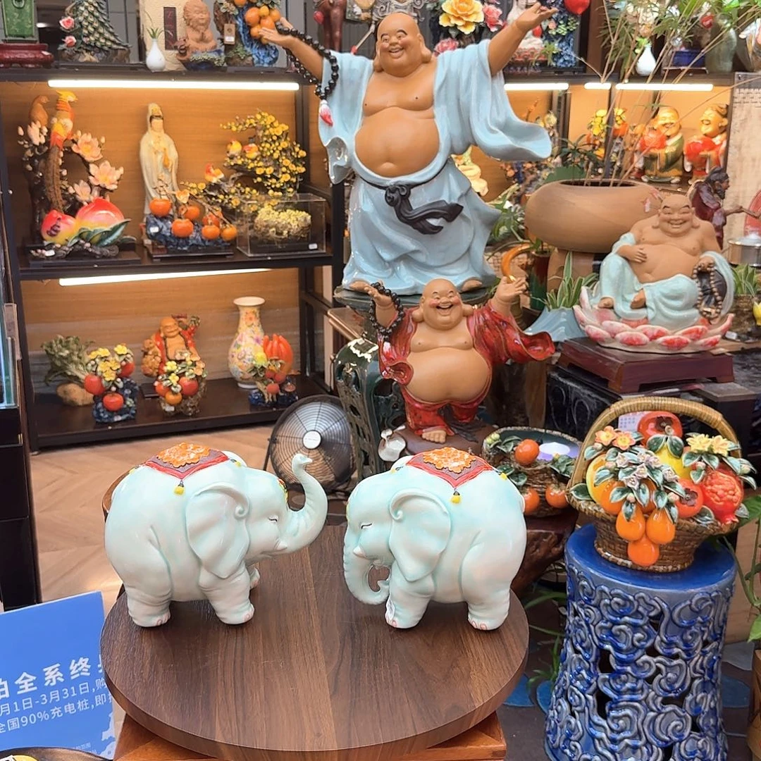 陶瓷20厘米长吉祥精品