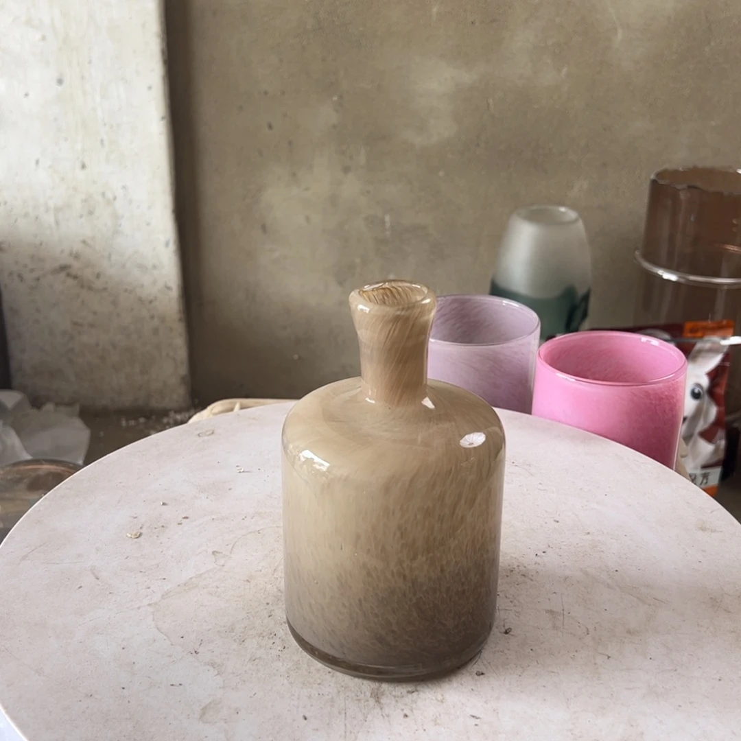 弘扬琉璃花器微瑕高度17