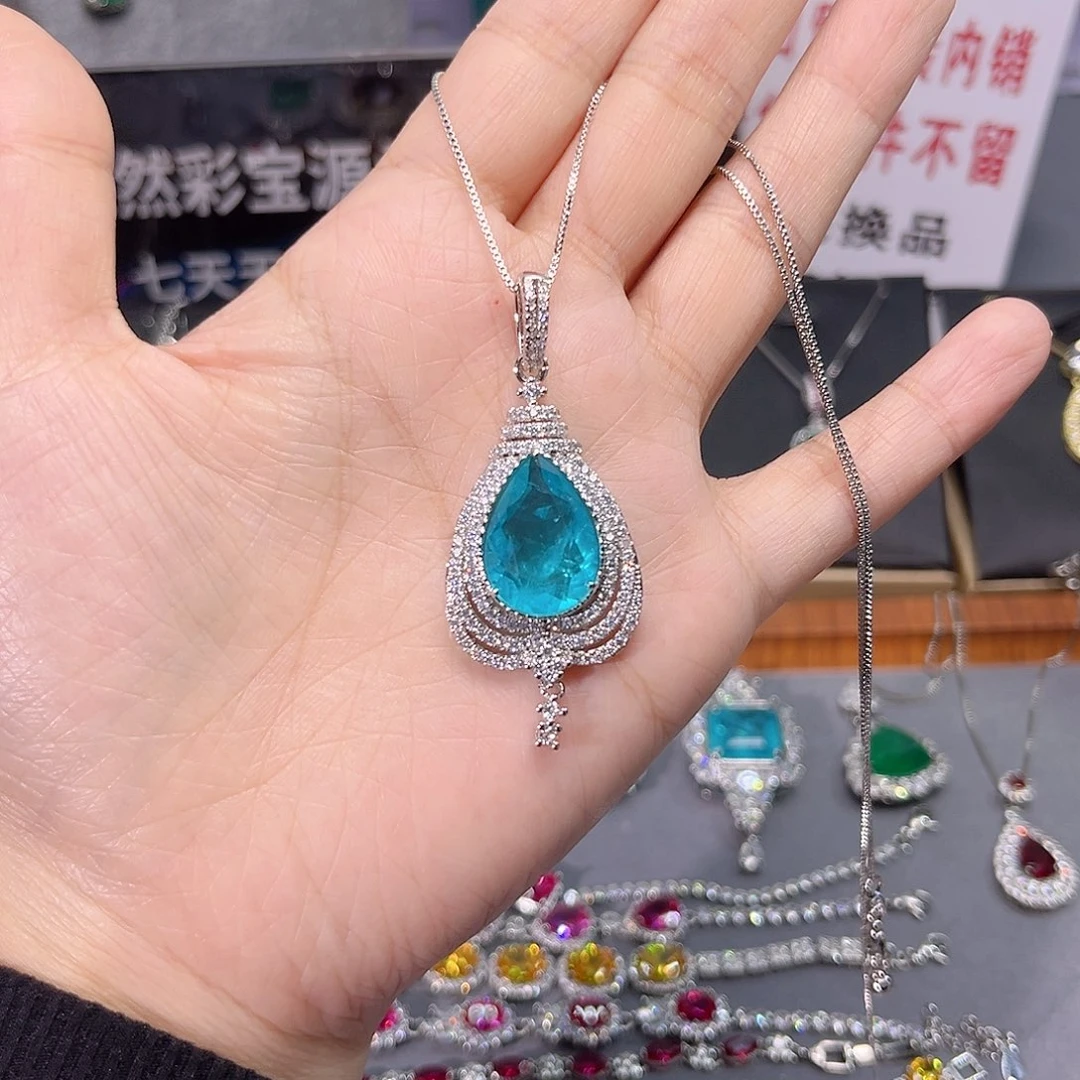 银S925镶嵌颈饰碧玺w 179