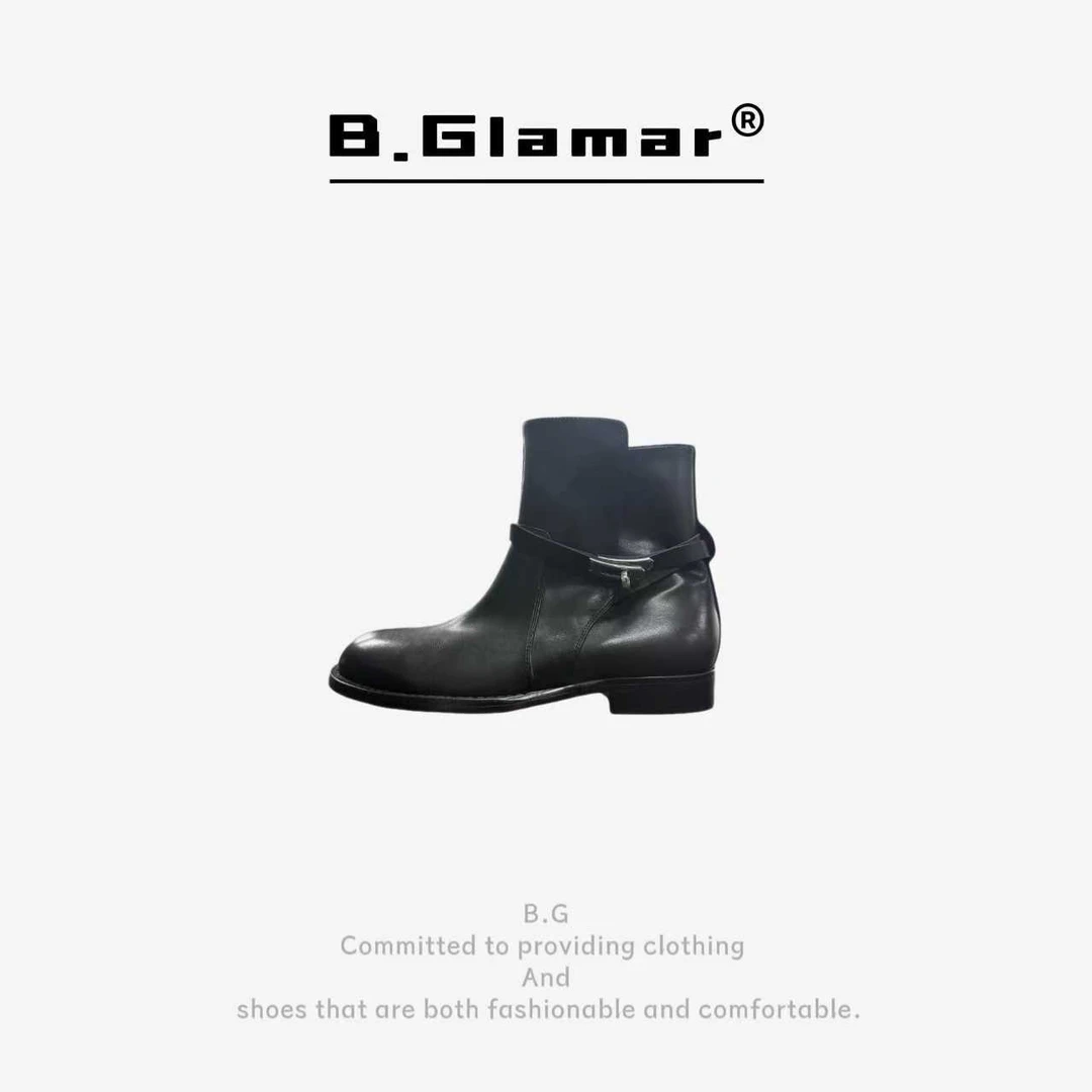 B.Glamar | 【圆头搭扣】软底时尚弹力马丁靴 HY-10