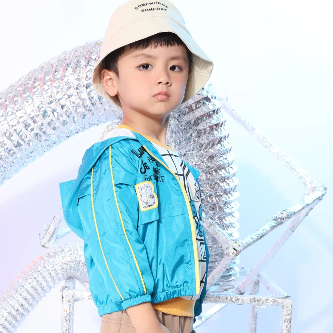 梭织连帽长袖夹外套8131504