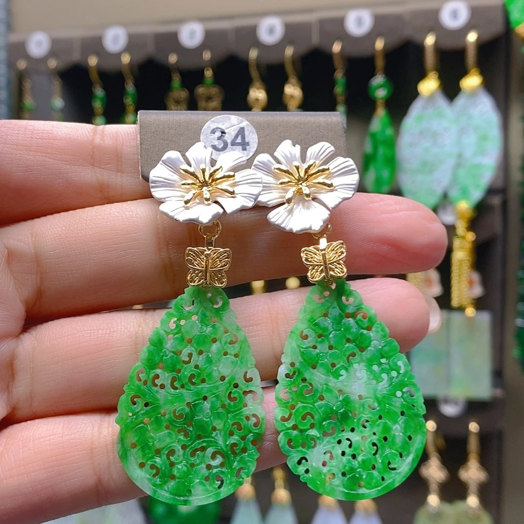 未镶嵌翡翠耳饰翡翠