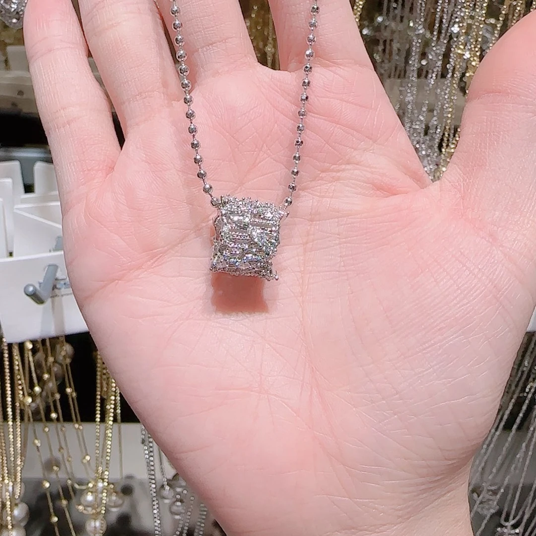 锆石铜合金925银项链