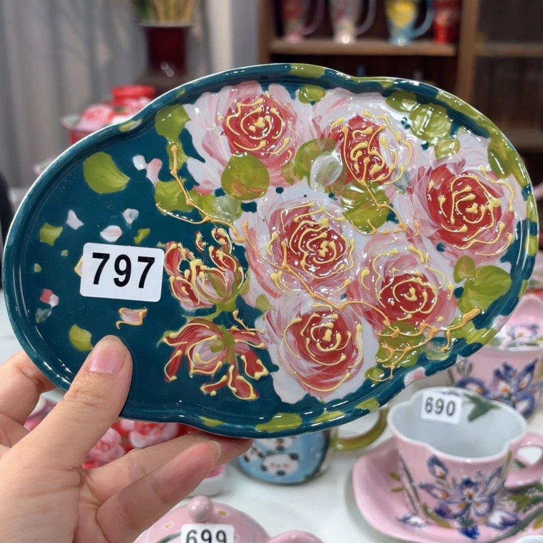 景德镇手绘高温釉下彩陶瓷茶具
