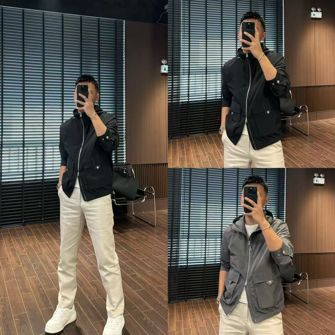 高端户外连帽夹克外套*2025早春新款男士防风防水夹克外套245538