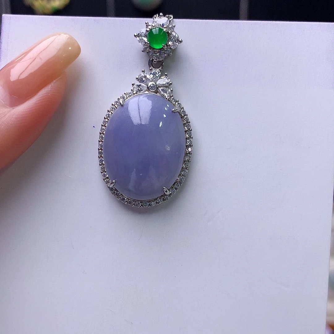 翡翠银S925镶嵌戒指