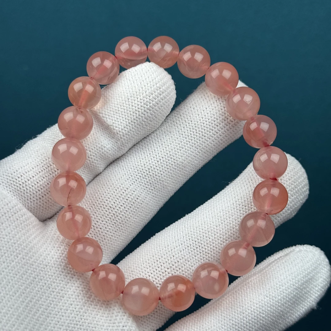 P3651[瑕疵]天然南红 手串9+mm支持鉴定 假一罚十