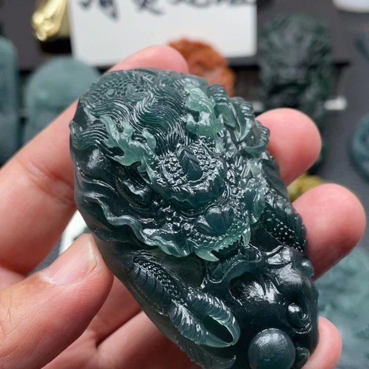 丶***空定制翡翠未镶嵌龙王翡翠