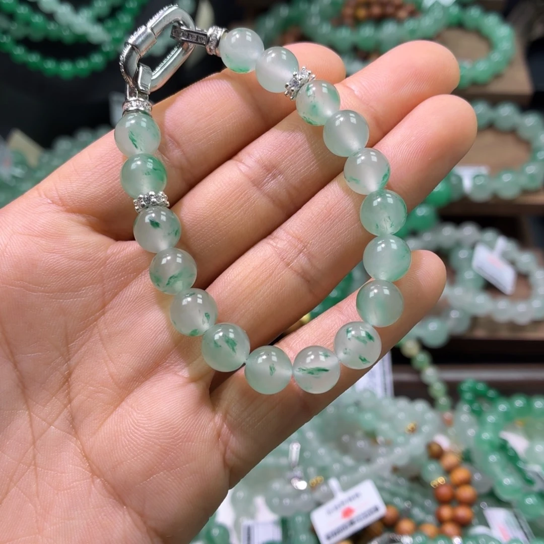 纯***子石英质玉未镶嵌手链