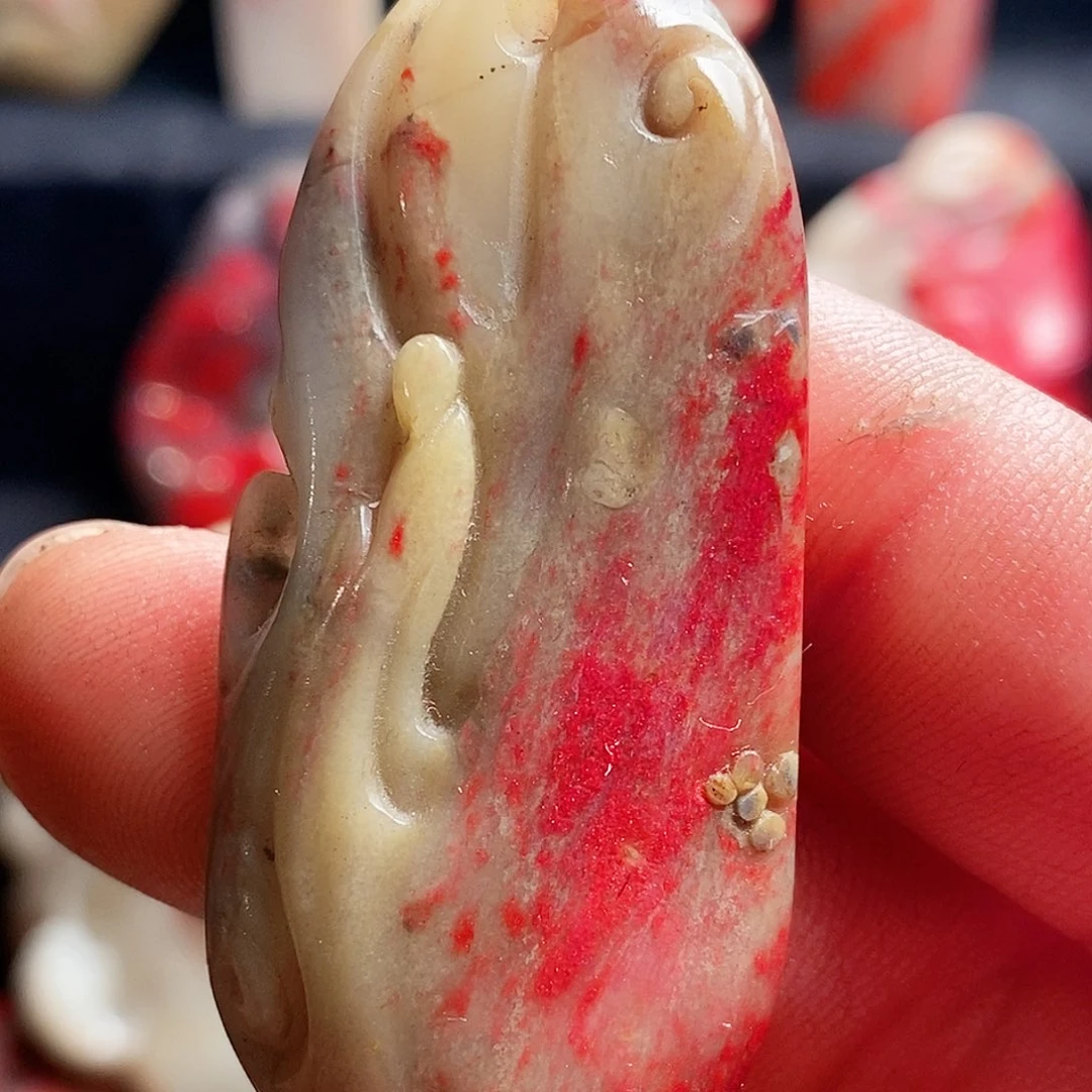 昌化石印石昌化鸡血石挂件