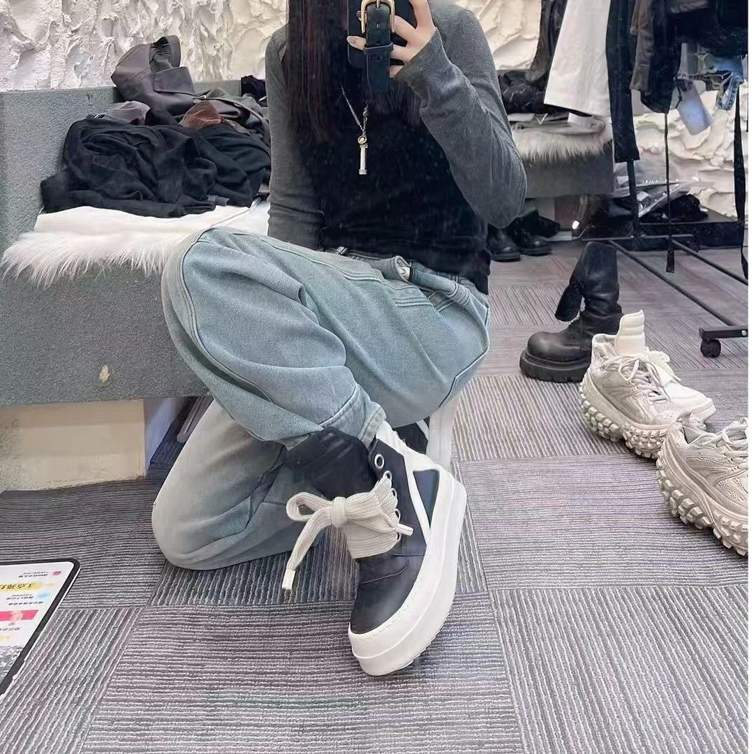 黑白拼接  休闲鞋