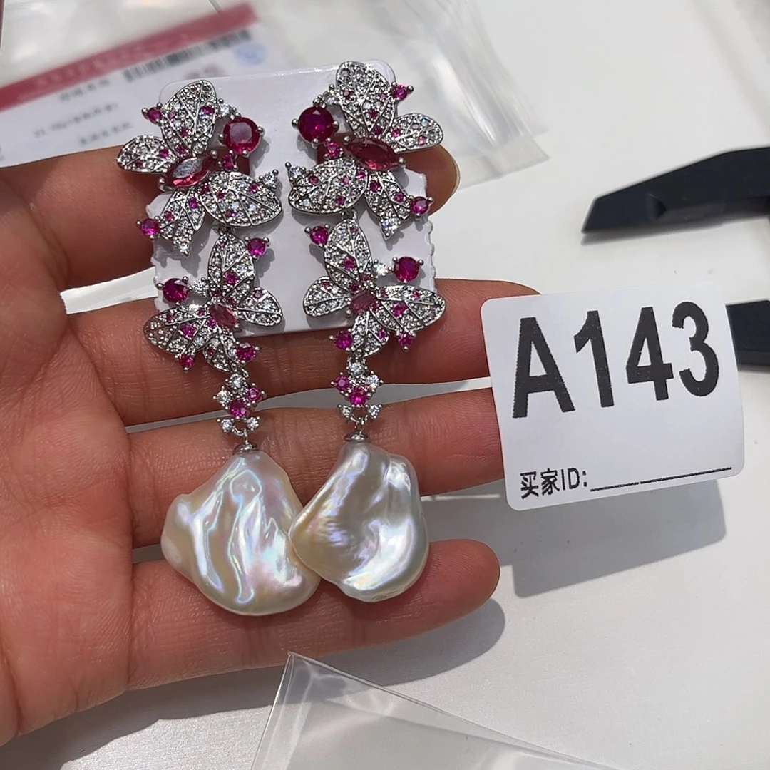 耳饰合金淡水珍珠