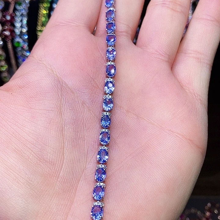 坦桑石手链银S925镶嵌佳*11111