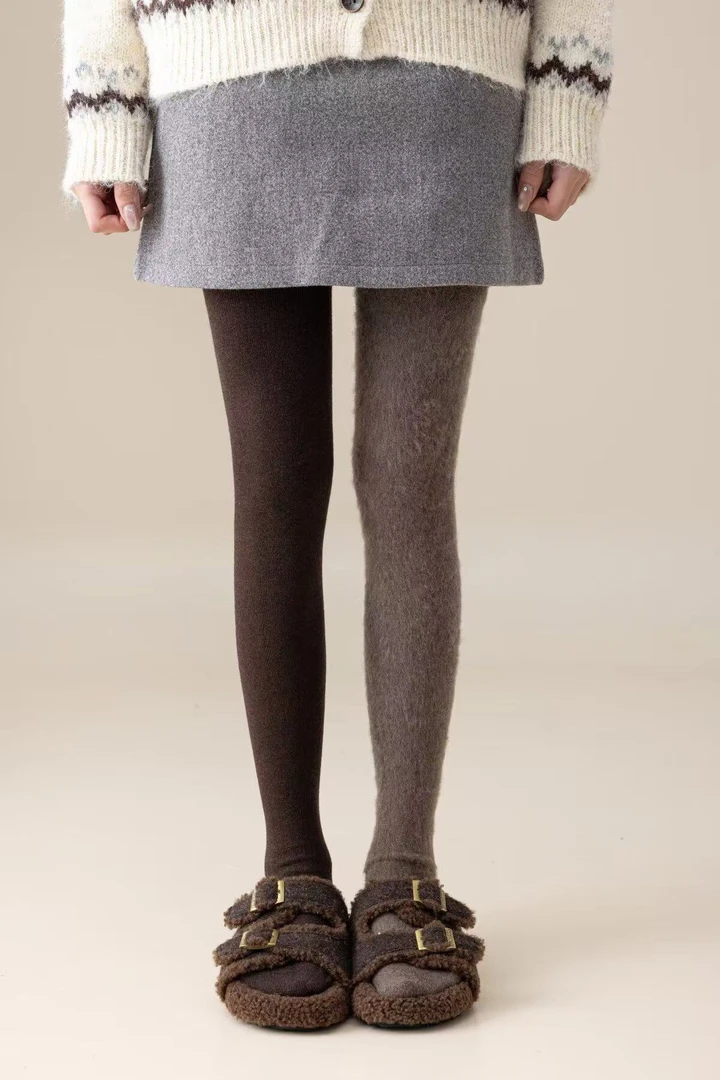 羊毛裤拉毛加厚厚款保暖秋冬款打底袜加厚灰色外穿黑色显瘦打底裤