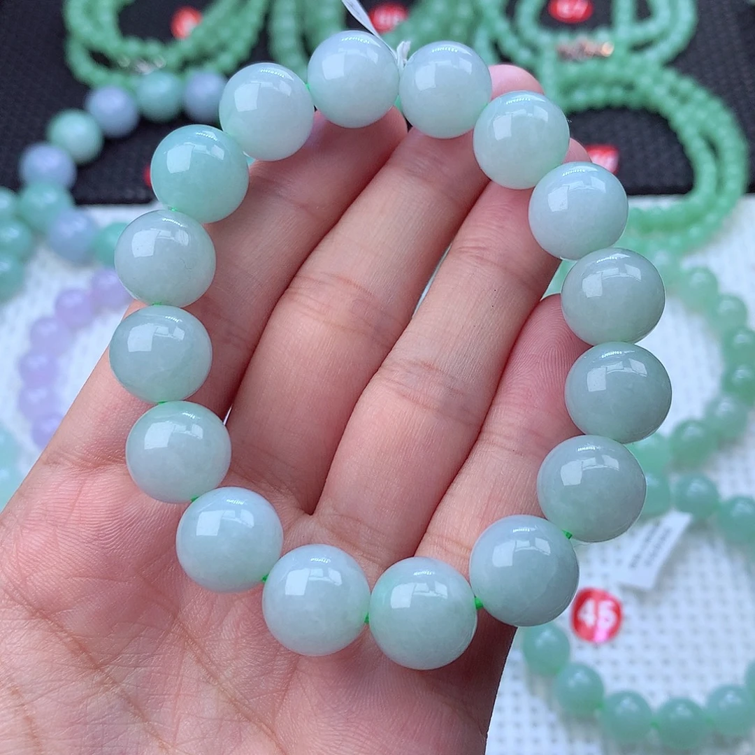 翡翠未镶嵌毛衣链卡13