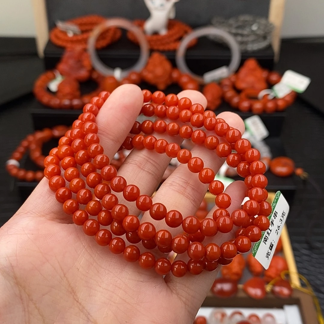 南红玛瑙未镶嵌四川凉山多圈5.3mm