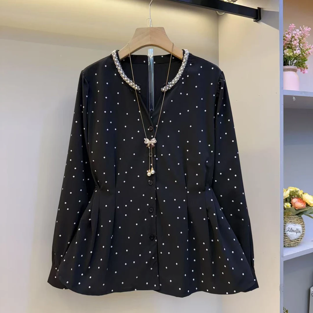 2025年早秋新款时尚遮肉显瘦气质百搭时尚女人衫