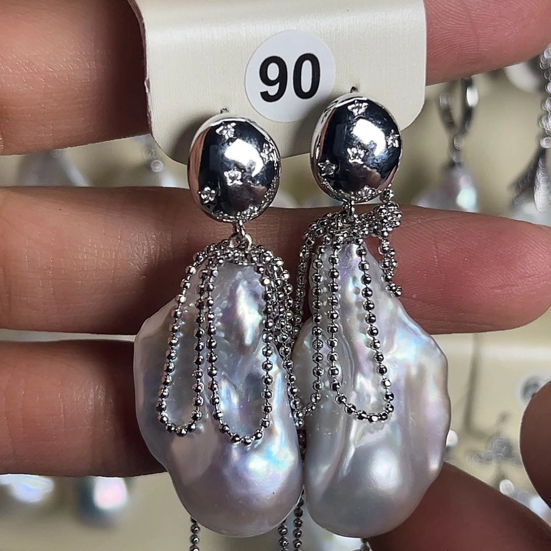 未镶嵌淡水珍珠耳饰