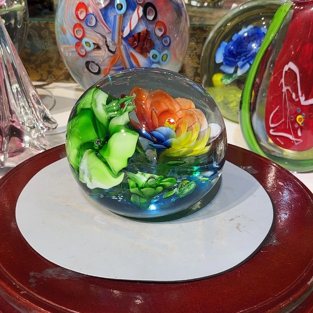 琉璃手工艺品纯手工瑕疵炸裂