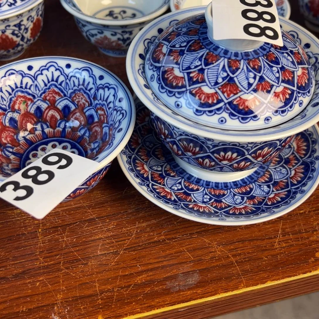 杯金*青花釉里红釉下