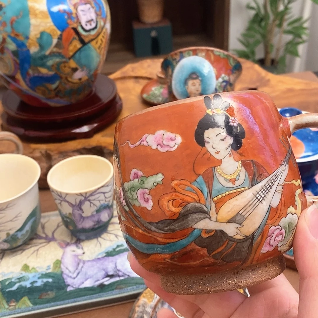 手工手绘飞仙马克杯