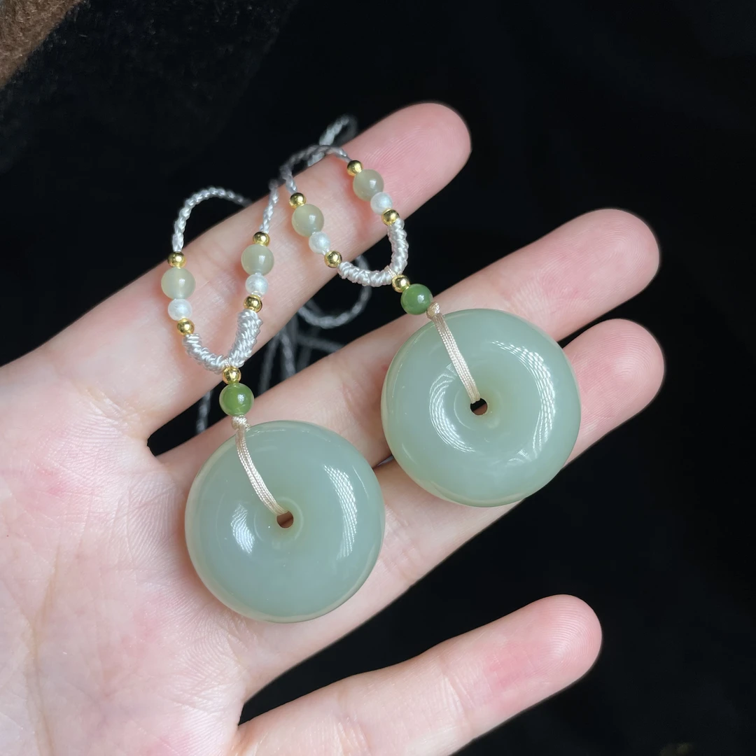 【玉总珠宝】和田玉平安扣吊坠项链贵气礼物多样性发一CAN1520135