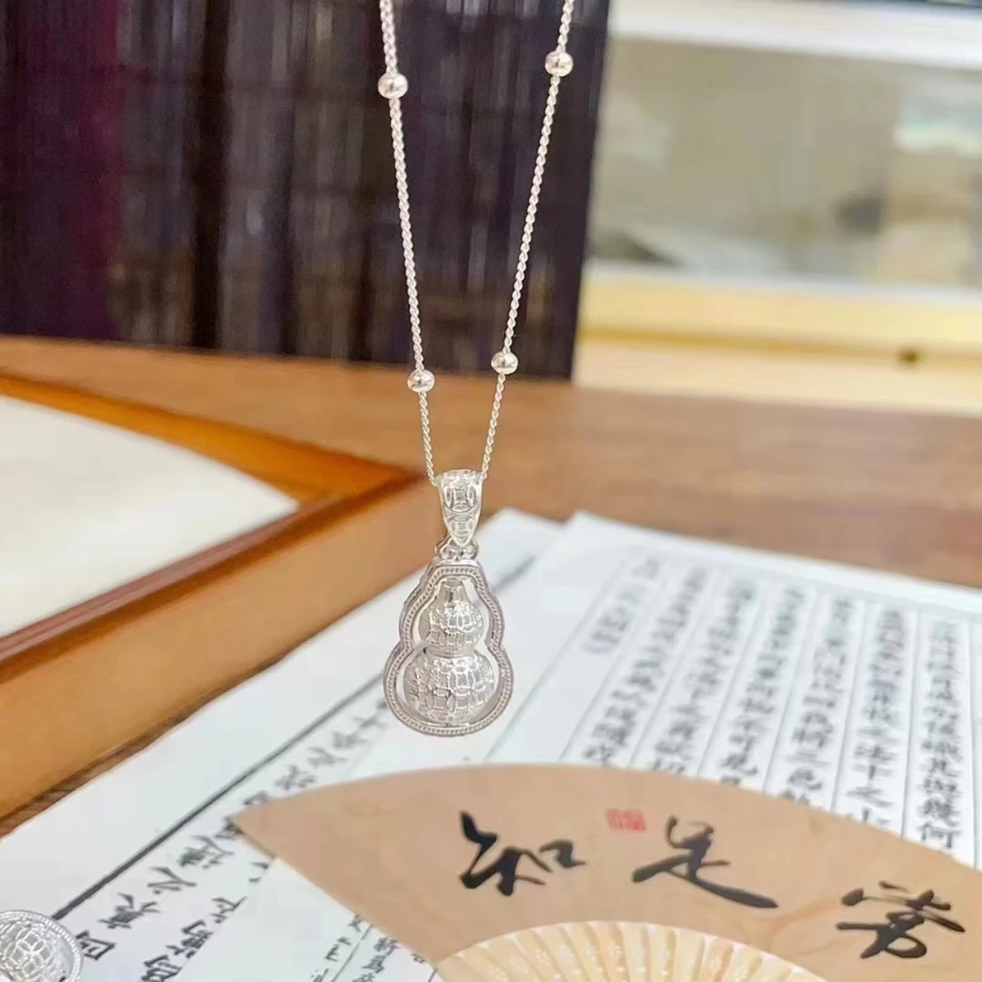 通体  999足银同款 H348福来运转浮雕工艺项链
