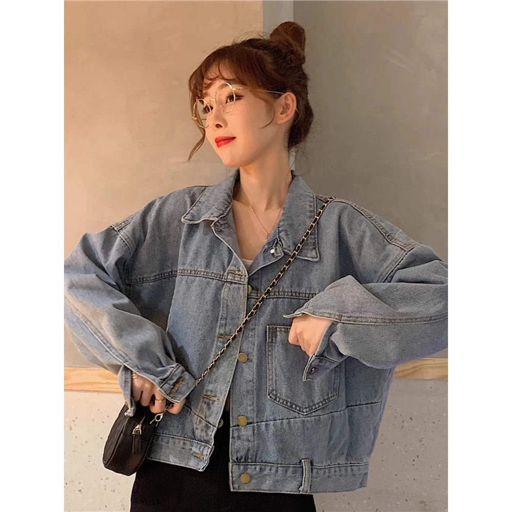 【2393】牛仔外套女春秋短款小个子2025新款港味复古洋气上衣服