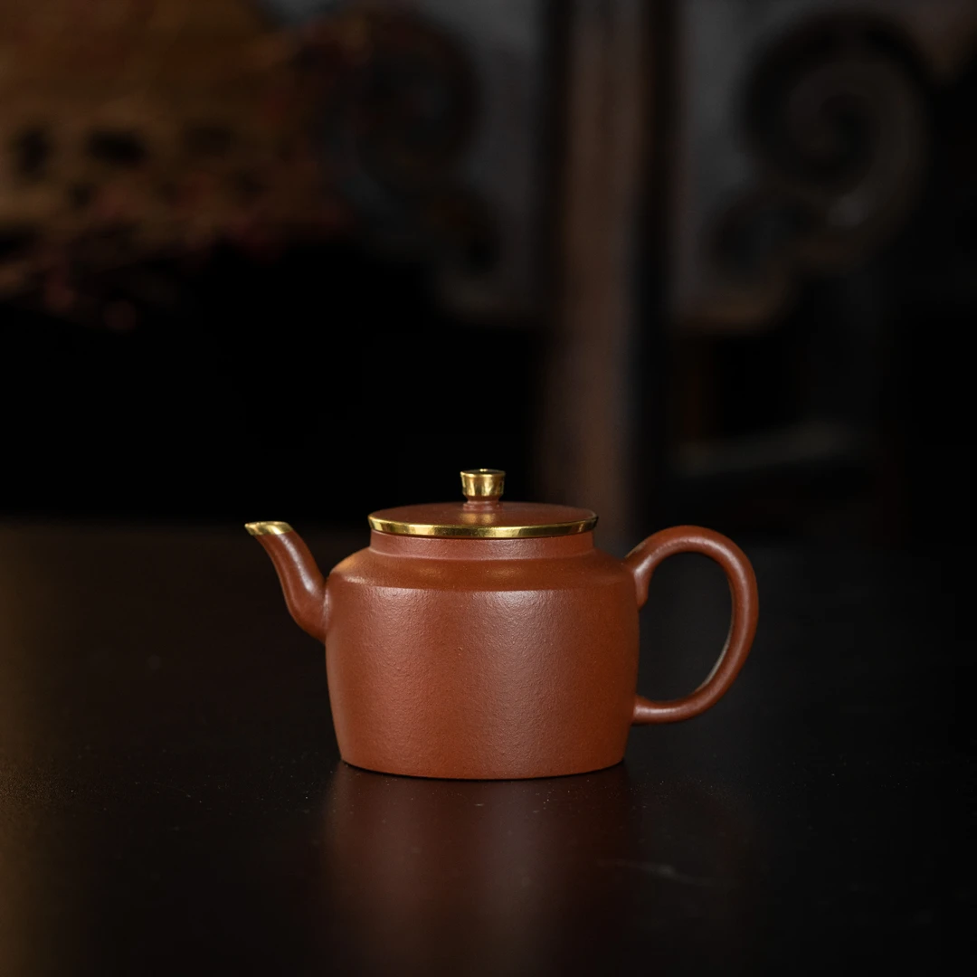 珽珽茶器 光宝堂（包金）陈洁制 老朱砂 125cc 家用紫砂壶