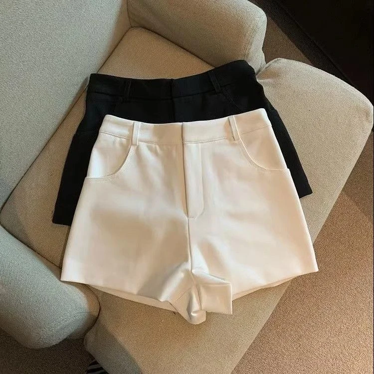 西装短裤女夏季新款高腰修身a字裤显瘦热裤辣妹百搭通勤休闲裤子