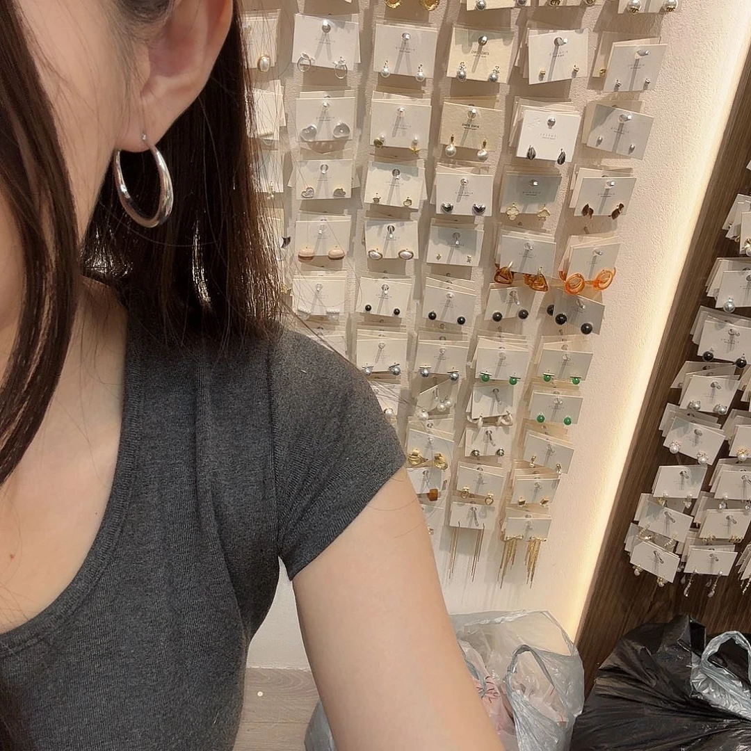 铁合金无合金3公分耳圈