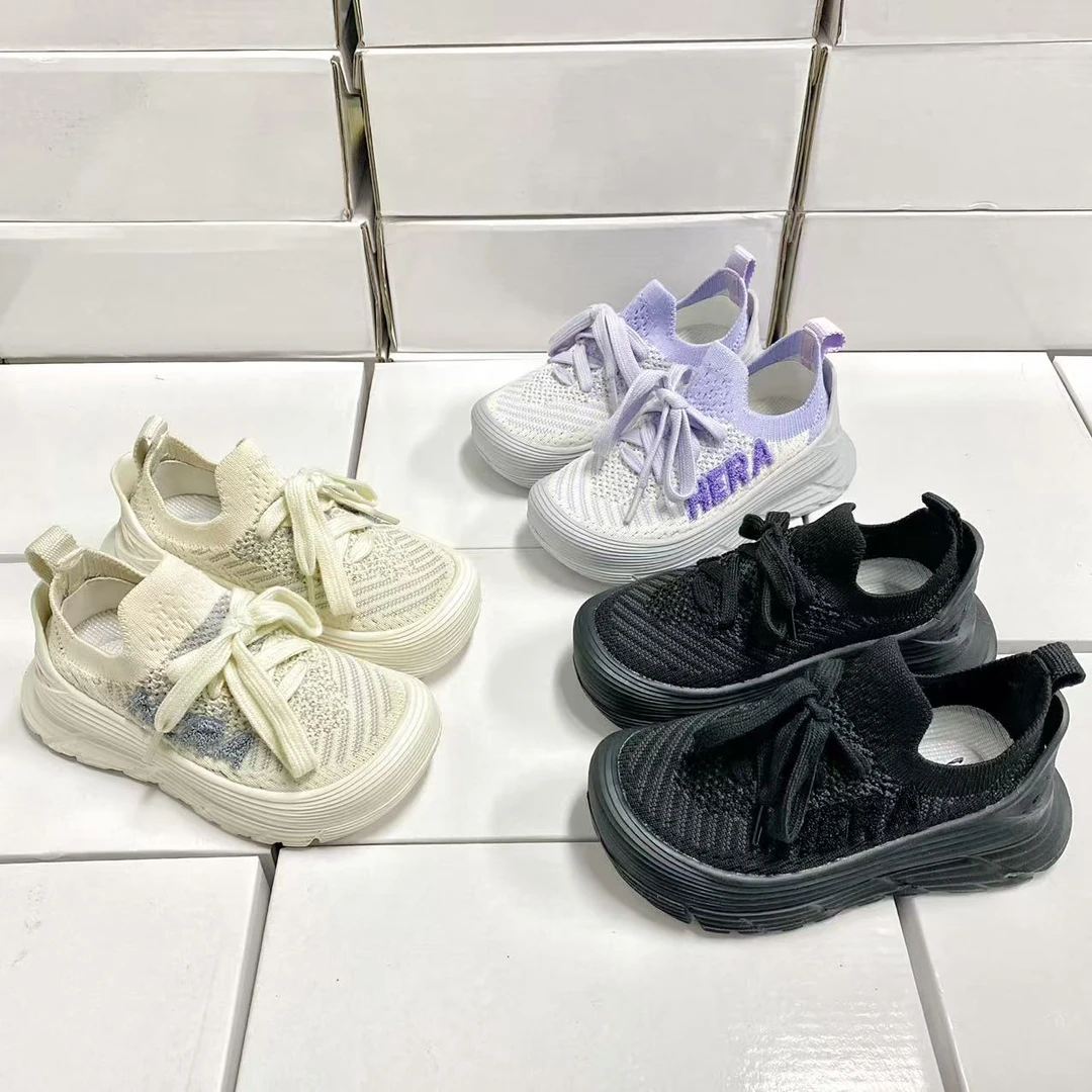【萌蒙潮童】儿童飞织运动鞋春夏一脚蹬2025女童软底防滑男童跑步鞋