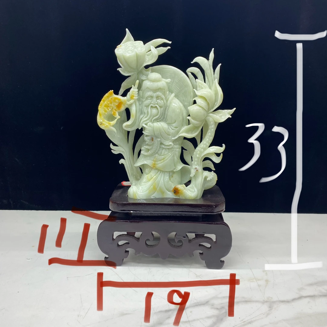 渔翁得利摆件天然一体高档新中式貔貅卧室