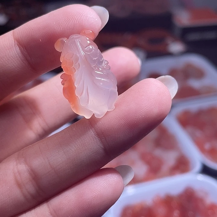 南红玛瑙合金珠宝半成品金鱼624