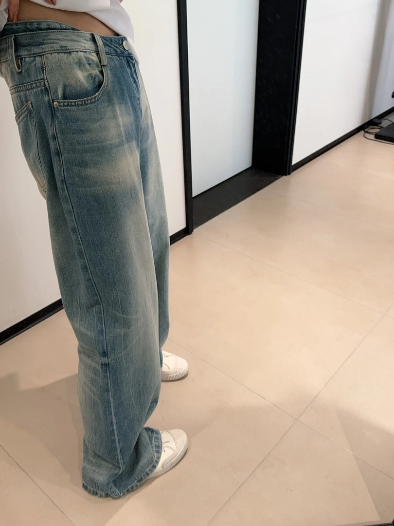 [IAMMEIYA] -大骨架穿搭 美芯 小众设计感牛仔裤35909