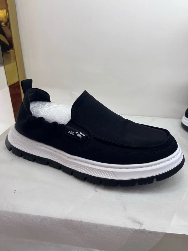 薄款夏季素面休闲纯色透气帆布鞋健步鞋低帮舒适男款轻便单鞋