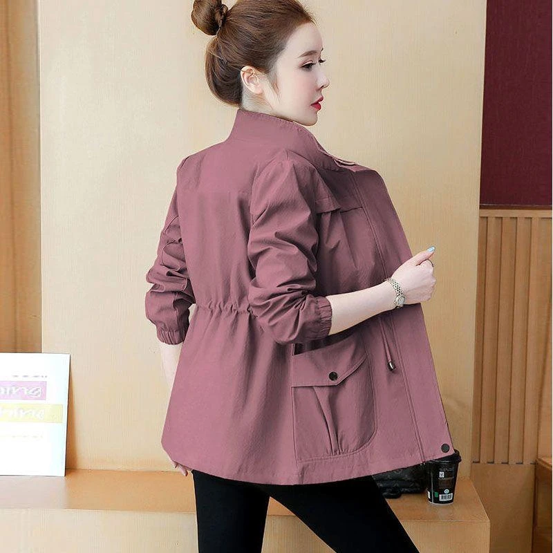 【有内衬】短外套女春秋2025新款宽松大码中老年休闲宽松短款夹克