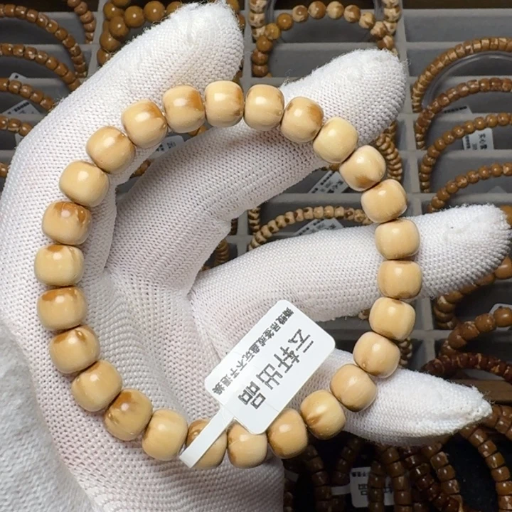 紫金鼠手串实心鼠奶白料大白龙9尺暴力归圆