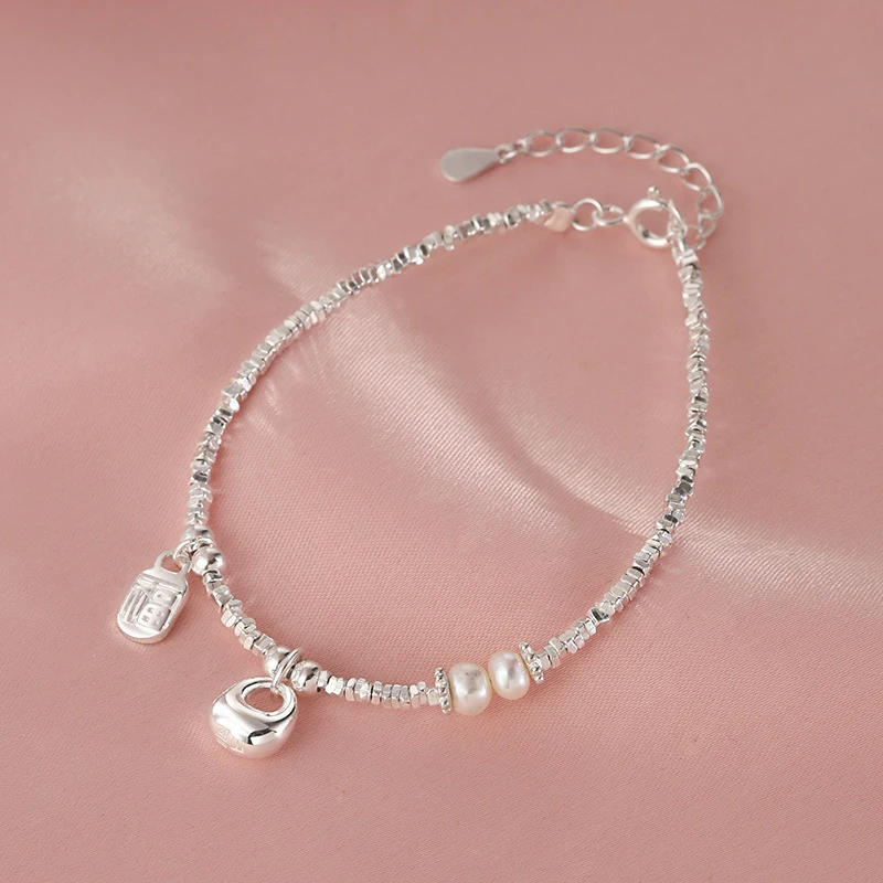 足银手链 小胖福足银碎银几两手链