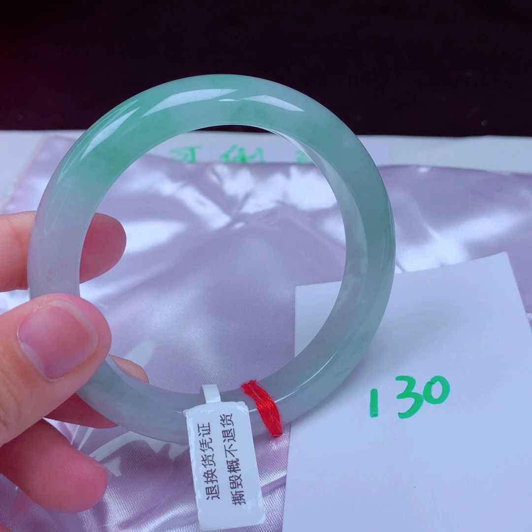 未镶嵌手镯翡翠缅甸天然A货翡翠手镯58.9