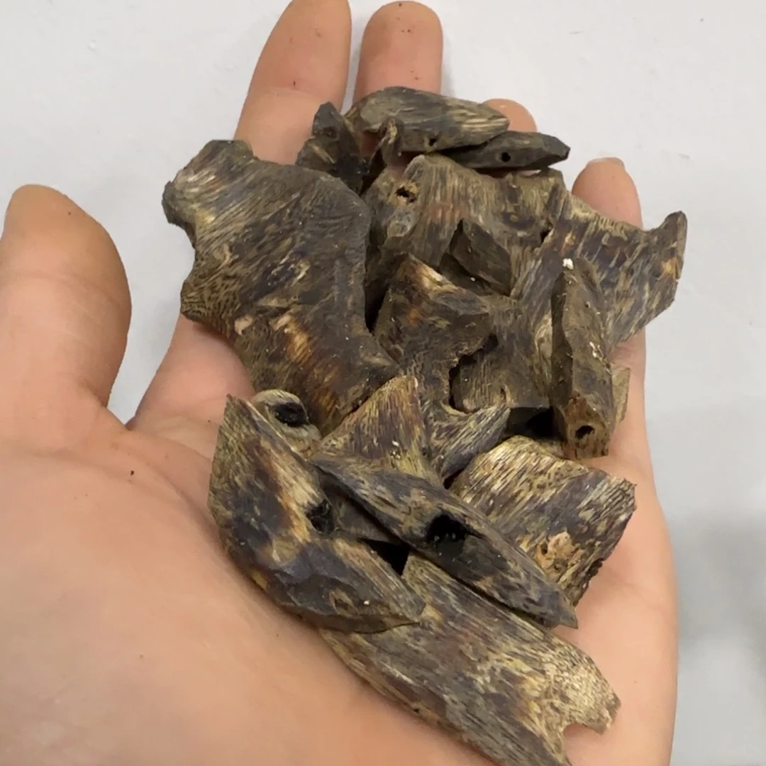 沉香木摆件海南棋楠沉香黑油老料块料100