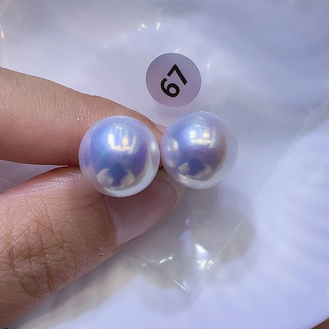 雨***耳饰银S925镶嵌淡水珍珠