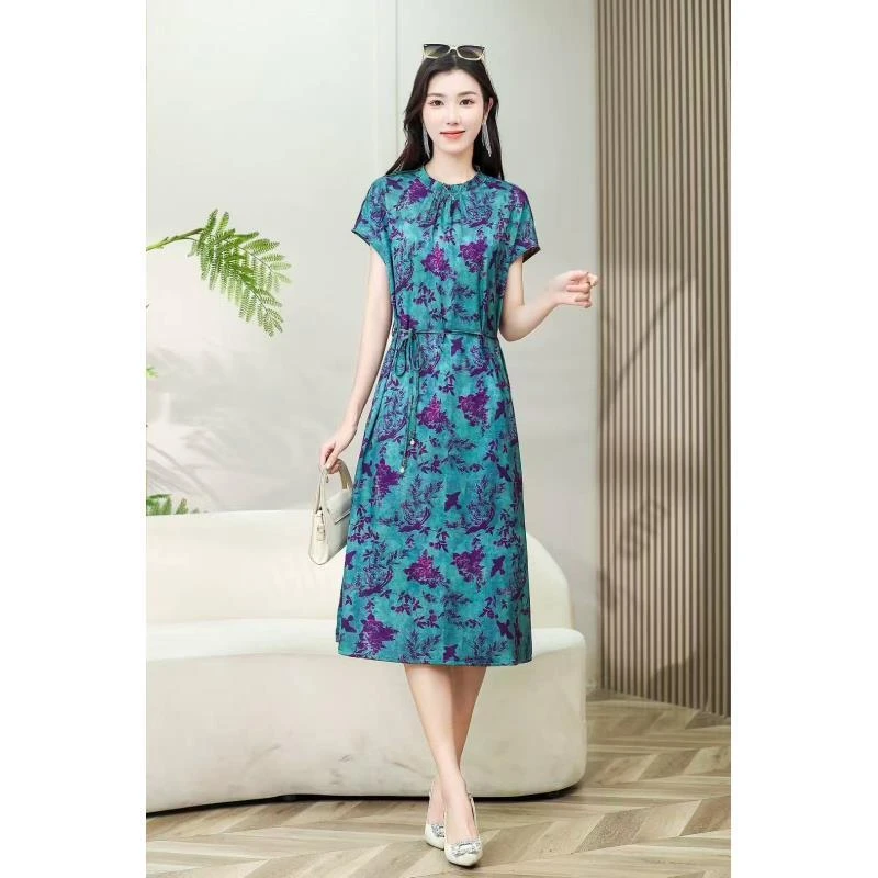 【时装高定款】香云颂气质修身时尚休闲夏季高端大码妈妈装连衣裙