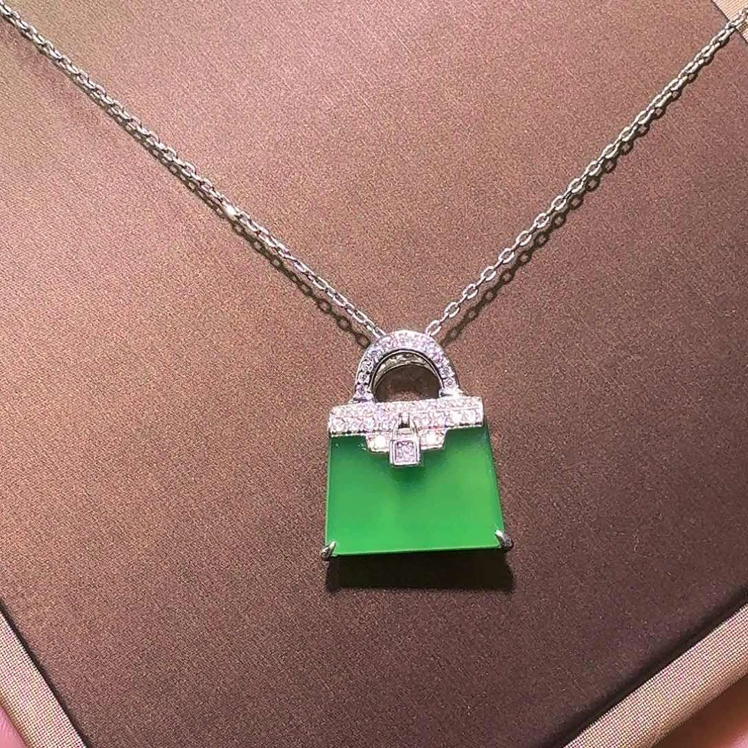 玛瑙/玉髓颈饰银S925镶嵌