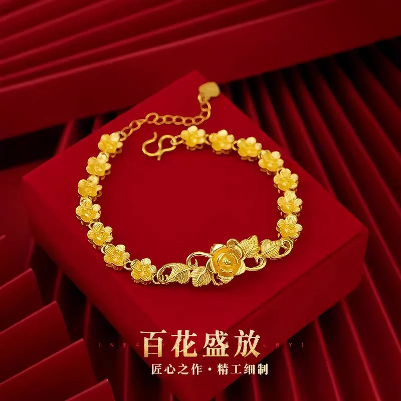 重金打造 厚包工艺 香港/KLFOOK百花盛开手链礼袋全套带鉴定证书