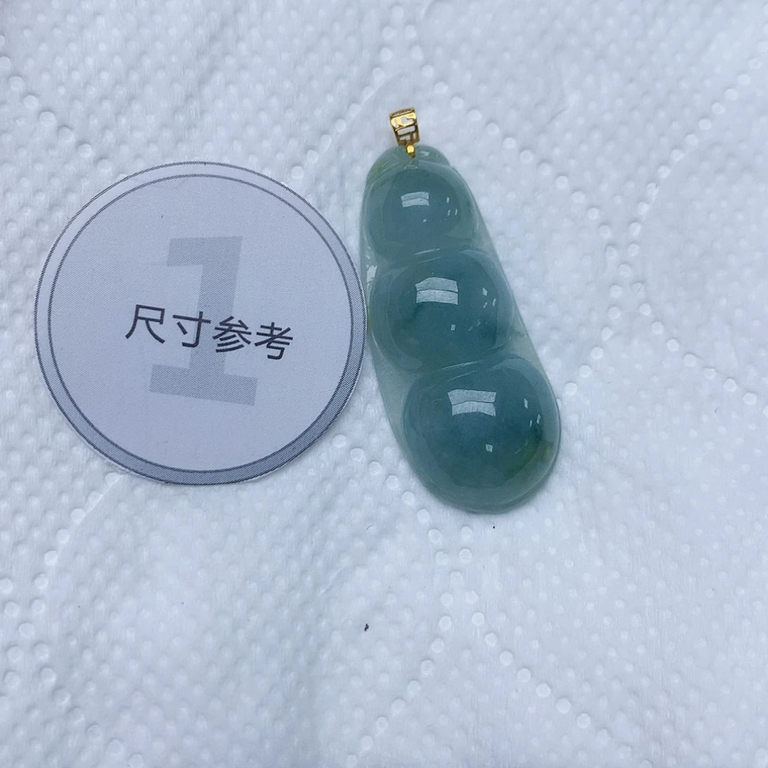 翡翠18K金镶嵌颈饰天然翡翠